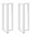 vidaXL Bar Table Legs T-Shaped 2 pcs White 40x35x(100-101) cm Steel — Size: 40 x 35 x (100-101) cm