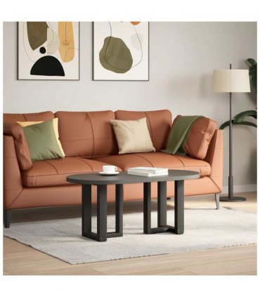 vidaXL Coffee Table Legs T-Shaped 2 pcs Black 38x25x(42-43) cm Steel — Size: 38 x 25 x (42-43) cm