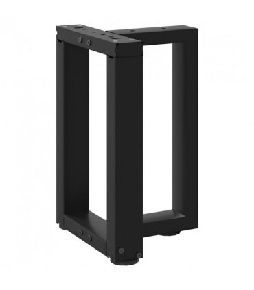 vidaXL Coffee Table Legs T-Shaped 2 pcs Black 38x25x(42-43) cm Steel — Size: 38 x 25 x (42-43) cm
