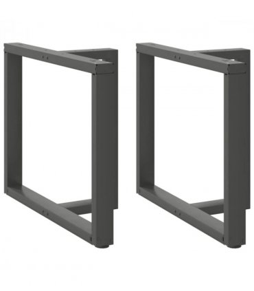 vidaXL Dining Table Legs T-Shaped 2 pcs Anthracite 100x35x(72-73) cm Steel — Size: 100 x 35 x (72-73) cm