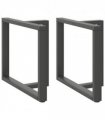 vidaXL Dining Table Legs T-Shaped 2 pcs Anthracite 100x35x(72-73) cm Steel — Size: 100 x 35 x (72-73) cm
