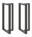 vidaXL Bar Table Legs T-Shaped 2 pcs Anthracite 60x35x(110-111) cm Steel — Size: 60 x 35 x (110-111) cm