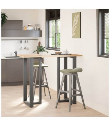 vidaXL Bar Table Legs T-Shaped 2 pcs Anthracite 60x35x(110-111) cm Steel — Size: 60 x 35 x (110-111) cm