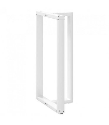 vidaXL Bar Table Legs T-Shaped 2 pcs White 60x35x(110-111) cm Steel — Size: 60 x 35 x (110-111) cm