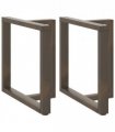 vidaXL Dining Table Legs T-Shaped 2 pcs Black 70x35x(72-73) cm Steel — Colour: natural, Size: 70 x 35 x (72-73) cm