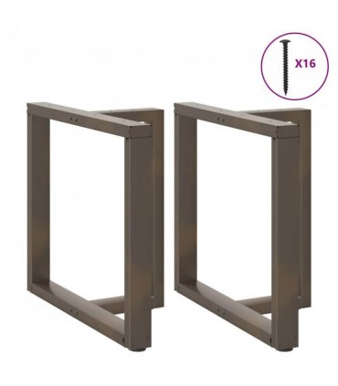 vidaXL Dining Table Legs T-Shaped 2 pcs Black 70x35x(72-73) cm Steel — Colour: natural, Size: 70 x 35 x (72-73) cm