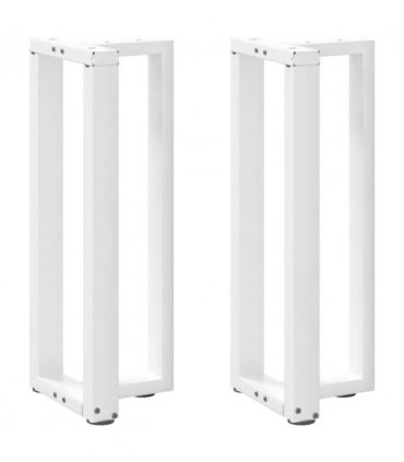 vidaXL Console Table Legs T-Shaped 2 pcs White 38x25x(72-73) cm Steel — Size: 38 x 25 x (72-73) cm