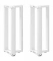 vidaXL Console Table Legs T-Shaped 2 pcs White 38x25x(72-73) cm Steel — Size: 38 x 25 x (72-73) cm