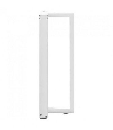 vidaXL Console Table Legs T-Shaped 2 pcs White 38x25x(72-73) cm Steel — Size: 38 x 25 x (72-73) cm