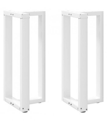 vidaXL Bar Table Legs T-Shaped 2 pcs White 40x35x(90-91) cm Steel — Size: 40 x 35 x (90-91) cm