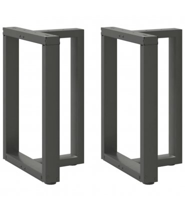 vidaXL Dining Table Legs T-Shaped 2 pcs Anthracite 60x35x(72-73) cm Steel — Size: 60 x 35 x (72-73) cm