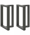 vidaXL Dining Table Legs T-Shaped 2 pcs Anthracite 60x35x(72-73) cm Steel — Size: 60 x 35 x (72-73) cm