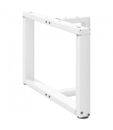 vidaXL Coffee Table Legs T-Shaped 2 pcs White 60x25x(42-43) cm Steel — Size: 60 x 25 x (42-43) cm