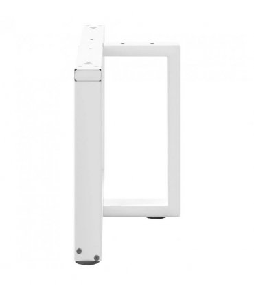 vidaXL Coffee Table Legs T-Shaped 2 pcs White 60x25x(42-43) cm Steel — Size: 60 x 25 x (42-43) cm