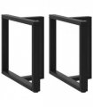 vidaXL Dining Table Legs T-Shaped 2 pcs Black 80x35x(72-73) cm Steel — Size: 80 x 35 x (72-73) cm
