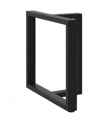 vidaXL Dining Table Legs T-Shaped 2 pcs Black 80x35x(72-73) cm Steel — Size: 80 x 35 x (72-73) cm