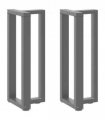 vidaXL Console Table Legs T-Shaped 2 pcs Black 38x25x(72-73) cm Steel — Size: 38 x 25 x (72-73) cm