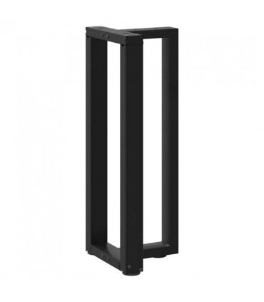 vidaXL Console Table Legs T-Shaped 2 pcs Black 38x25x(72-73) cm Steel — Size: 38 x 25 x (72-73) cm
