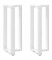 vidaXL Bar Table Legs T-Shaped 2 pcs White 50x35x(100-101) cm Steel — Size: 50 x 35 x (100-101) cm