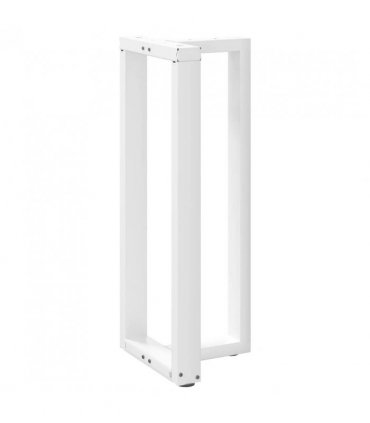 vidaXL Bar Table Legs T-Shaped 2 pcs White 50x35x(100-101) cm Steel — Size: 50 x 35 x (100-101) cm