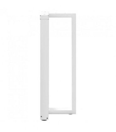 vidaXL Bar Table Legs T-Shaped 2 pcs White 50x35x(100-101) cm Steel — Size: 50 x 35 x (100-101) cm