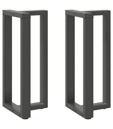 vidaXL Bar Table Legs T-Shaped 2 pcs Anthracite 50x35x(90-91) cm Steel — Size: 50 x 35 x (90-91) cm