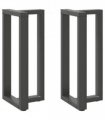 vidaXL Bar Table Legs T-Shaped 2 pcs Anthracite 50x35x(90-91) cm Steel — Size: 50 x 35 x (90-91) cm