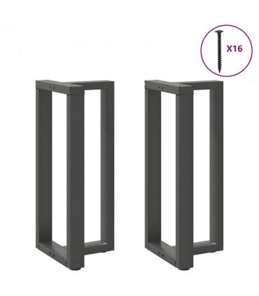 vidaXL Bar Table Legs T-Shaped 2 pcs Anthracite 50x35x(90-91) cm Steel — Size: 50 x 35 x (90-91) cm