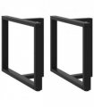vidaXL Dining Table Legs T-Shaped 2 pcs Black 90x35x(72-73) cm Steel — Size: 90 x 35 x (72-73) cm
