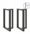 vidaXL Bar Table Legs T-Shaped 2 pcs Anthracite 60x35x(90-91) cm Steel — Size: 60 x 35 x (90-91) cm