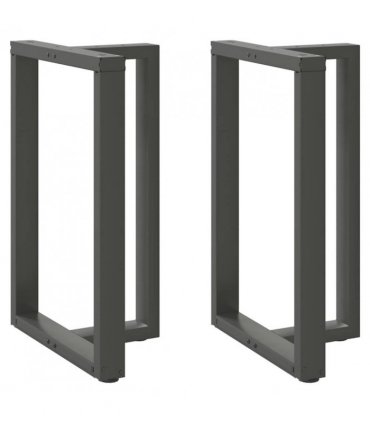 vidaXL Bar Table Legs T-Shaped 2 pcs Anthracite 60x35x(90-91) cm Steel — Size: 60 x 35 x (90-91) cm