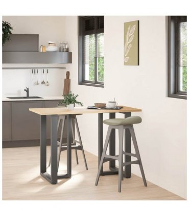 vidaXL Bar Table Legs T-Shaped 2 pcs Anthracite 60x35x(90-91) cm Steel — Size: 60 x 35 x (90-91) cm