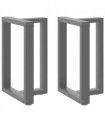 vidaXL Dining Table Legs T-Shaped 2 pcs Black 50x35x(72-73) cm Steel — Size: 50 x 35 x (72-73) cm