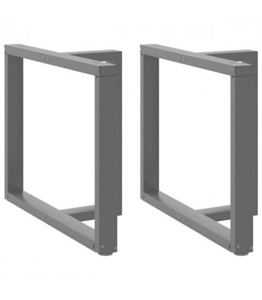 vidaXL Dining Table Legs T-Shaped 2 pcs Black 100x35x(72-73) cm Steel — Size: 100 x 35 x (72-73) cm