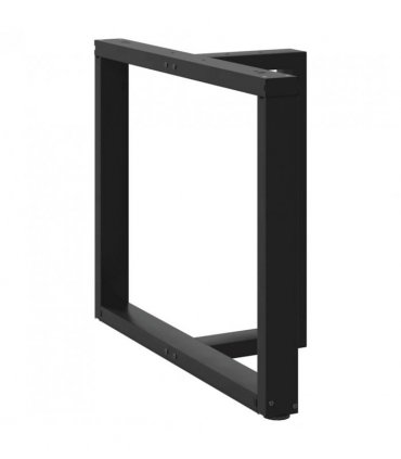 vidaXL Dining Table Legs T-Shaped 2 pcs Black 100x35x(72-73) cm Steel — Size: 100 x 35 x (72-73) cm