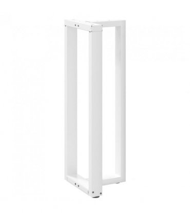 vidaXL Bar Table Legs T-Shaped 2 pcs White 40x35x(110-111) cm Steel — Size: 40 x 35 x (110-111) cm