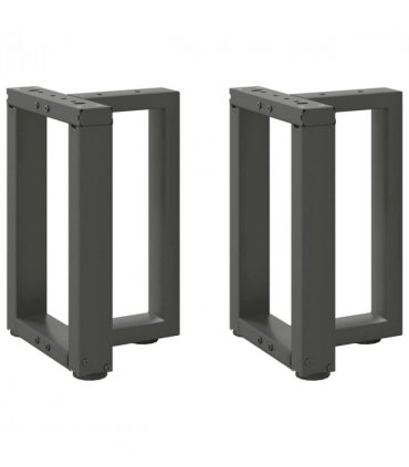 vidaXL Coffee Table Legs T-Shaped 2 pcs Anthracite 28x25x(42-43) cm Steel — Size: 28 x 25 x (42-43) cm