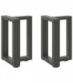 vidaXL Coffee Table Legs T-Shaped 2 pcs Anthracite 28x25x(42-43) cm Steel — Size: 28 x 25 x (42-43) cm