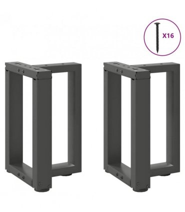vidaXL Coffee Table Legs T-Shaped 2 pcs Anthracite 28x25x(42-43) cm Steel — Size: 28 x 25 x (42-43) cm