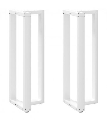 vidaXL Bar Table Legs T-Shaped 2 pcs White 50x35x(110-111) cm Steel — Size: 50 x 35 x (110-111) cm