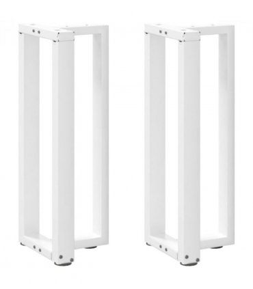 vidaXL Console Table Legs T-Shaped 2 pcs White 25x28x(72-73) cm Steel — Size: 25 x 28 x (72-73) cm