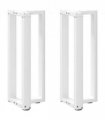 vidaXL Console Table Legs T-Shaped 2 pcs White 25x28x(72-73) cm Steel — Size: 25 x 28 x (72-73) cm