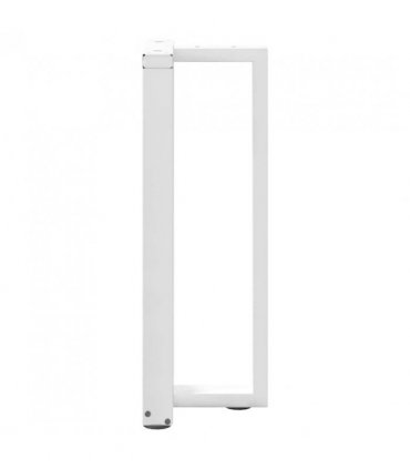 vidaXL Console Table Legs T-Shaped 2 pcs White 25x28x(72-73) cm Steel — Size: 25 x 28 x (72-73) cm