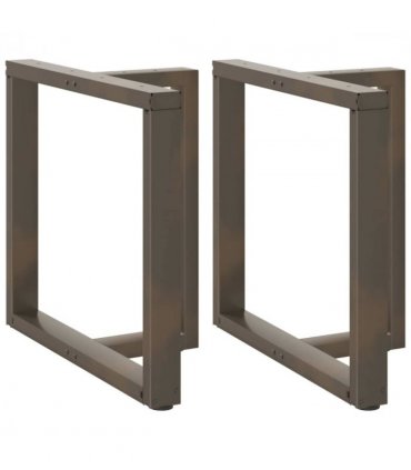 vidaXL Dining Table Legs T-Shaped 2 pcs Black 80x35x(72-73) cm Steel — Colour: natural, Size: 80 x 35 x (72-73) cm