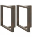 vidaXL Dining Table Legs T-Shaped 2 pcs Black 80x35x(72-73) cm Steel — Colour: natural, Size: 80 x 35 x (72-73) cm