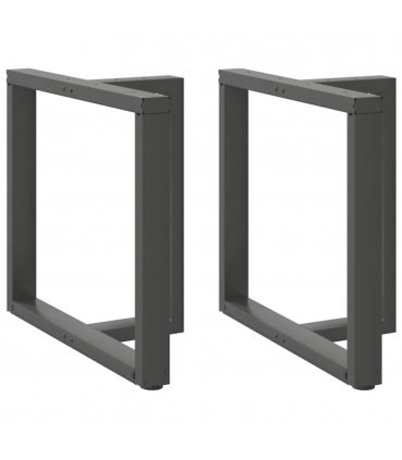 vidaXL Dining Table Legs T-Shaped 2 pcs Anthracite 80x35x(72-73) cm Steel — Size: 80 x 35 x (72-73) cm