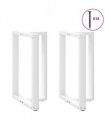 vidaXL Bar Table Legs T-Shaped 2 pcs White 60x35x(90-91) cm Steel — Size: 60 x 35 x (90-91) cm