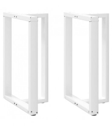vidaXL Bar Table Legs T-Shaped 2 pcs White 60x35x(90-91) cm Steel — Size: 60 x 35 x (90-91) cm