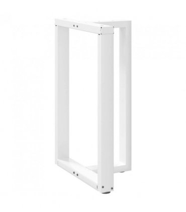 vidaXL Bar Table Legs T-Shaped 2 pcs White 60x35x(90-91) cm Steel — Size: 60 x 35 x (90-91) cm