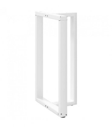 vidaXL Bar Table Legs T-Shaped 2 pcs White 60x35x(100-101) cm Steel — Size: 60 x 35 x (100-101) cm